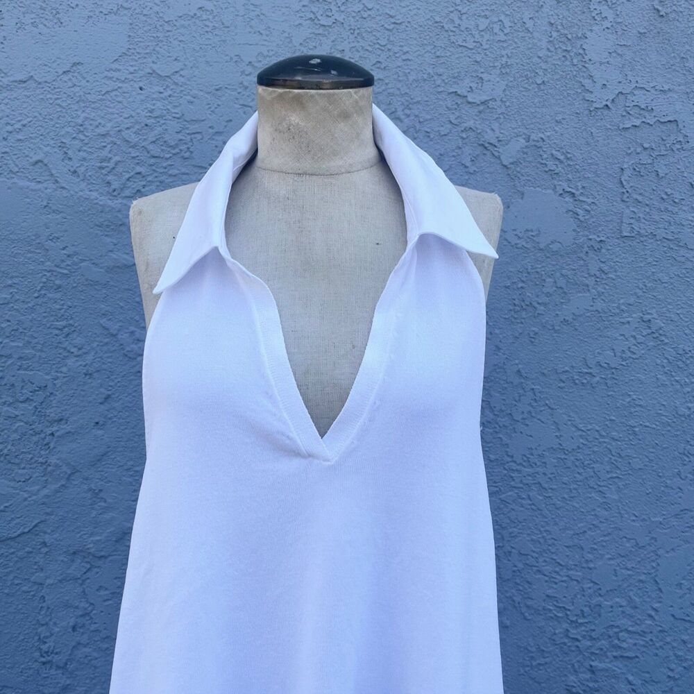 NWT Tuckernuck White Nadia Halterneck Polo top Womens XXL Casual Golf